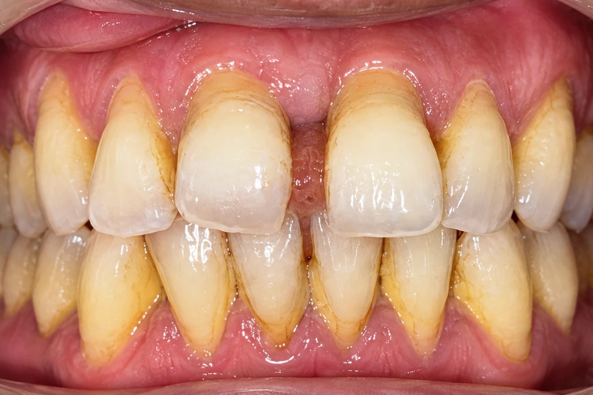 Front-tooth gap before treatment
