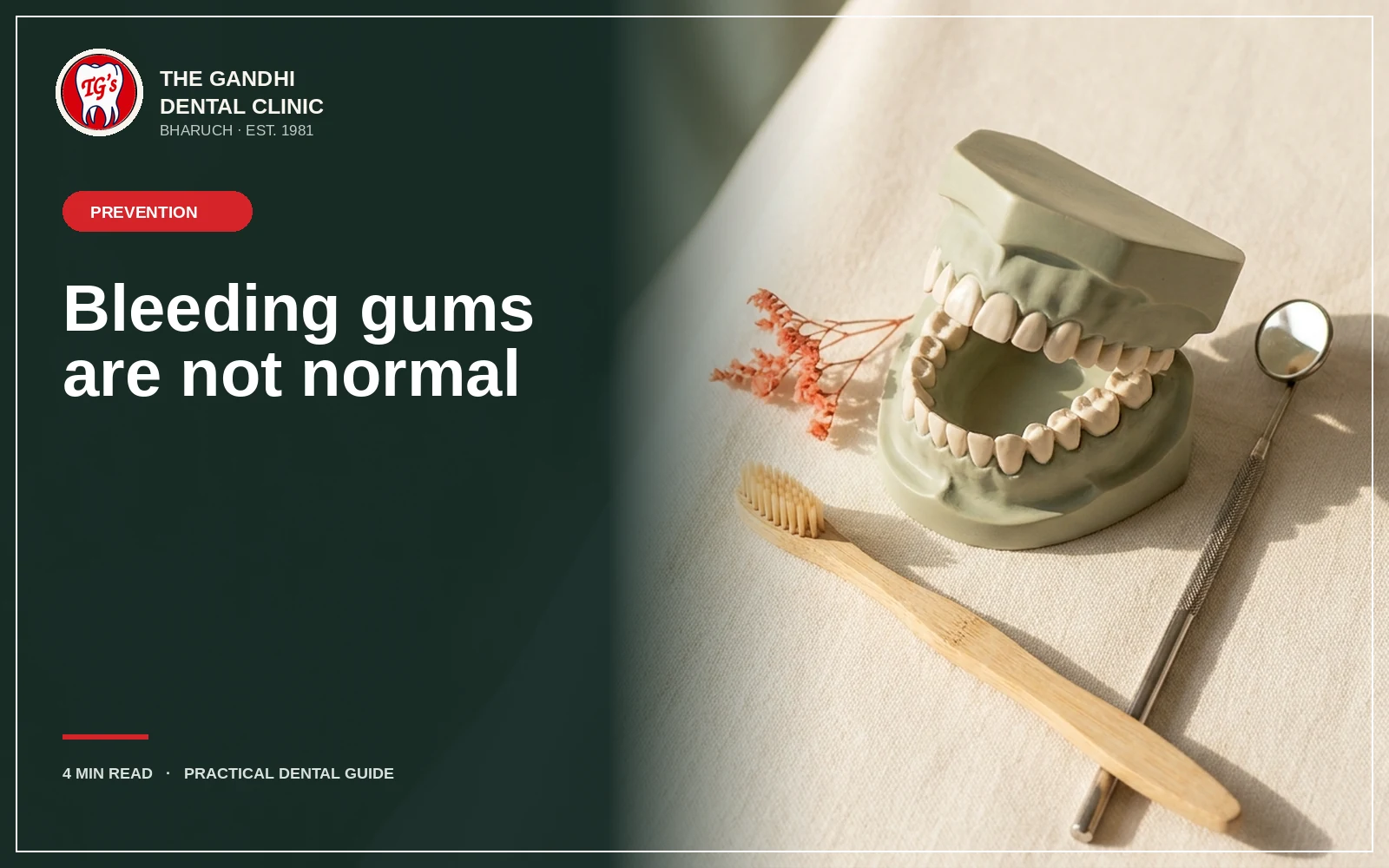 Bleeding gums are a sign, not a normal state