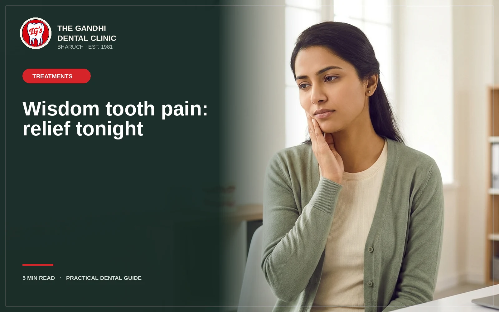 Wisdom tooth pain: what helps tonight, and what actually fixes it